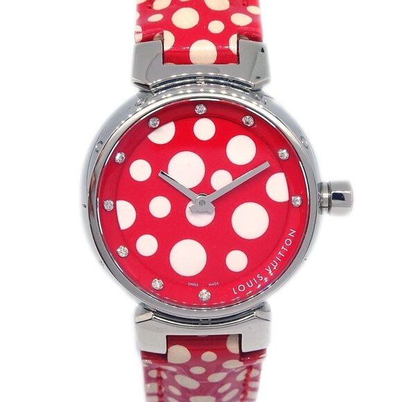 Louis Vuitton Q12M7 Tambour Yayoi Kusama Quartz Watch 166552 - Picture 1 of 7